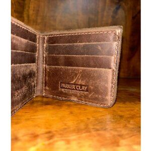 New Parker Clay men’s brown leather wallet Alberta billfold